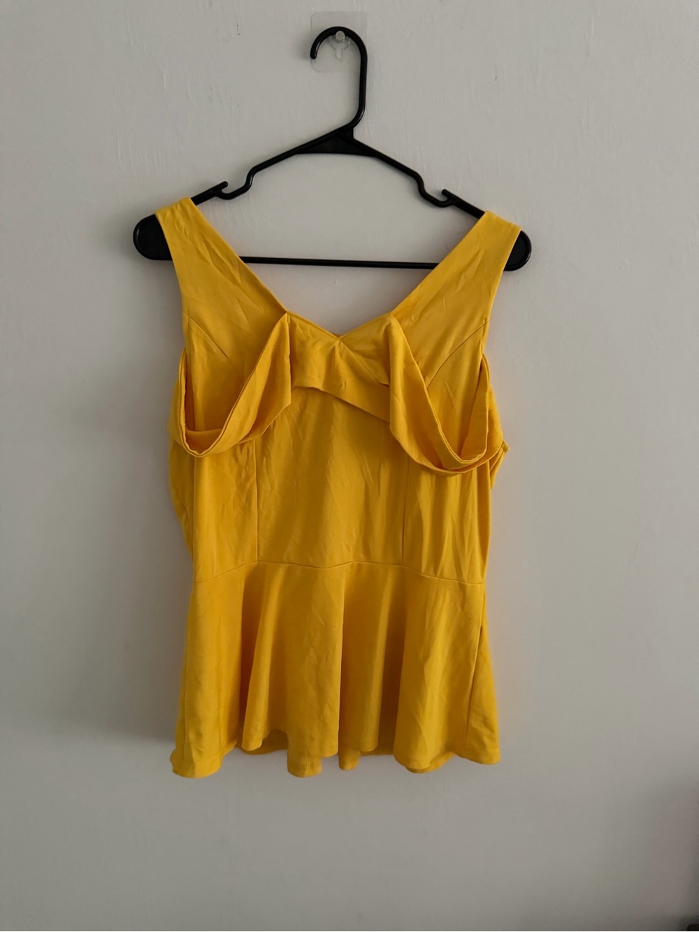 Yellow Sleeveless Peplum Top - Women